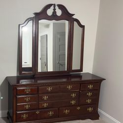 Dresser and mirror