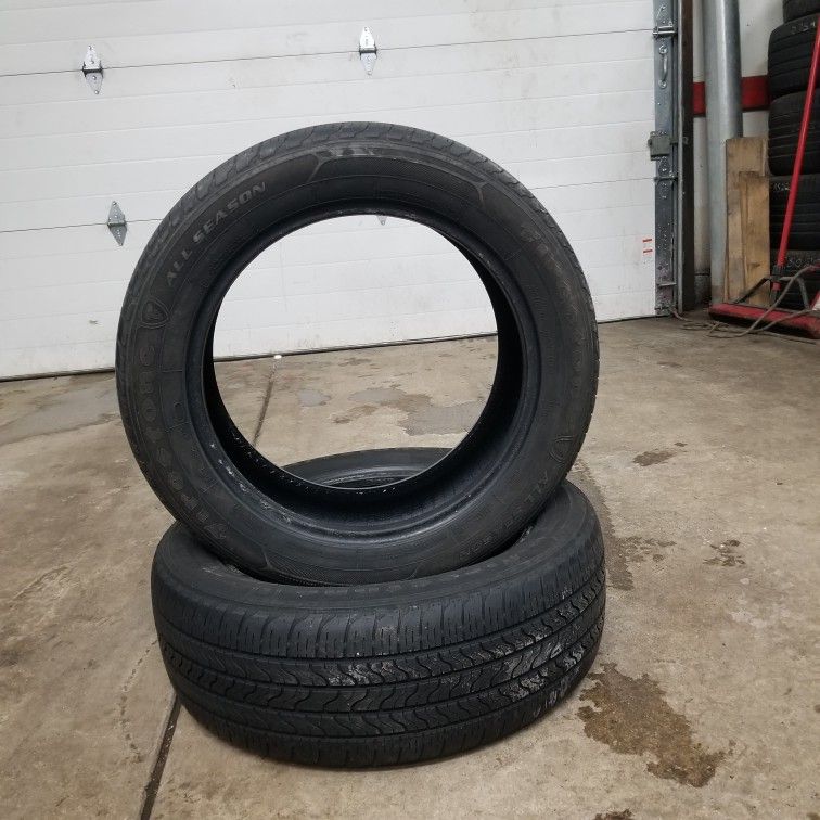 🔥 (2) 215 55 17 Firestone All Season Tires