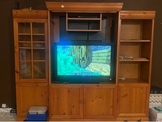 Pine entertainment center