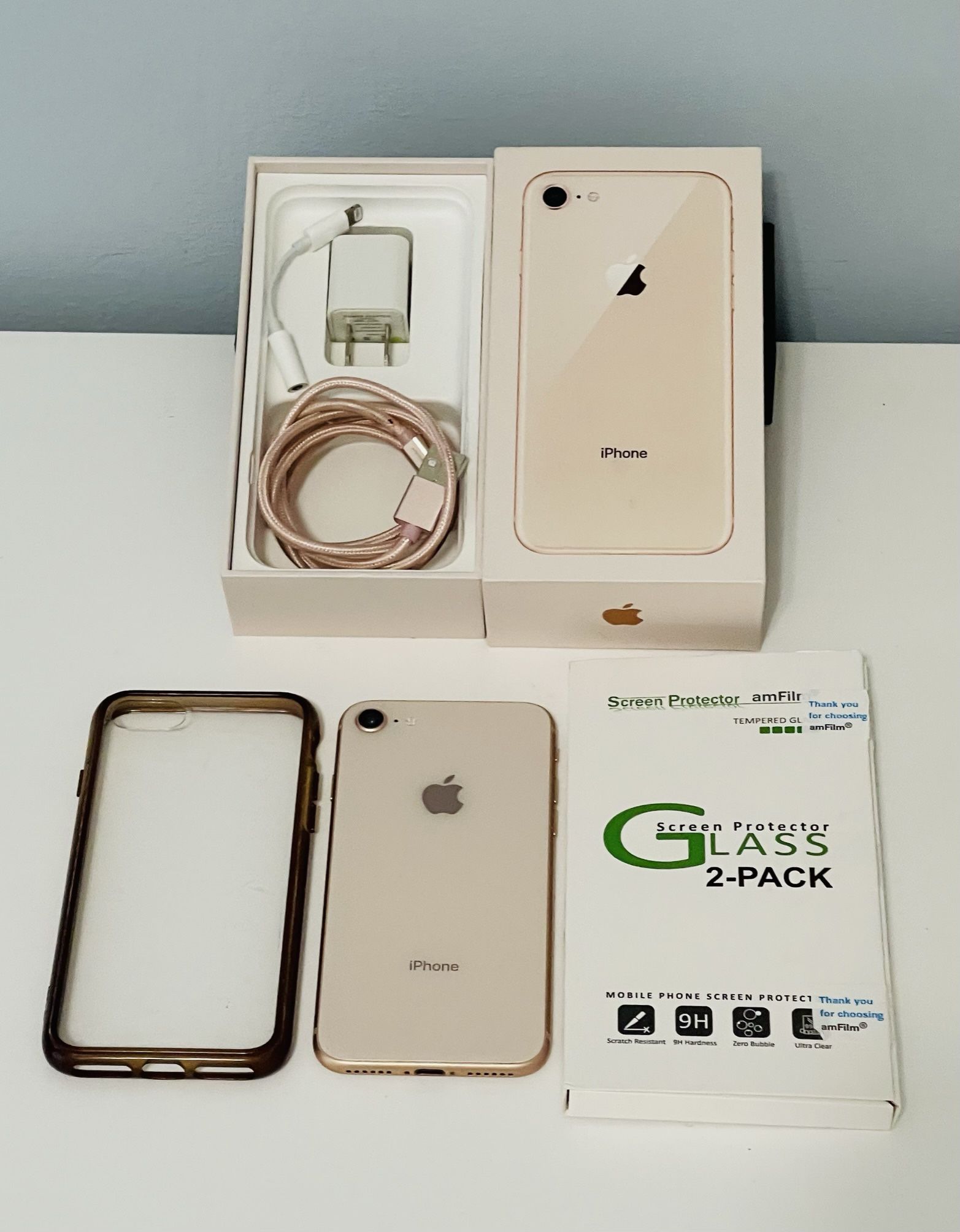 IPhone 8 Rose Gold 64gb T-Mobile Sim Card 