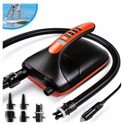 20PSI High Pressure SUP Electric Air Pump,Dual Stage Inflation Paddle Board Pump for Inflatable Stand Up Paddle Boards, Boats,Kayak, 12V DC Car