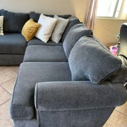 Beautiful Dark Grey Sectional Couch From Jerome's LIKE NEW 