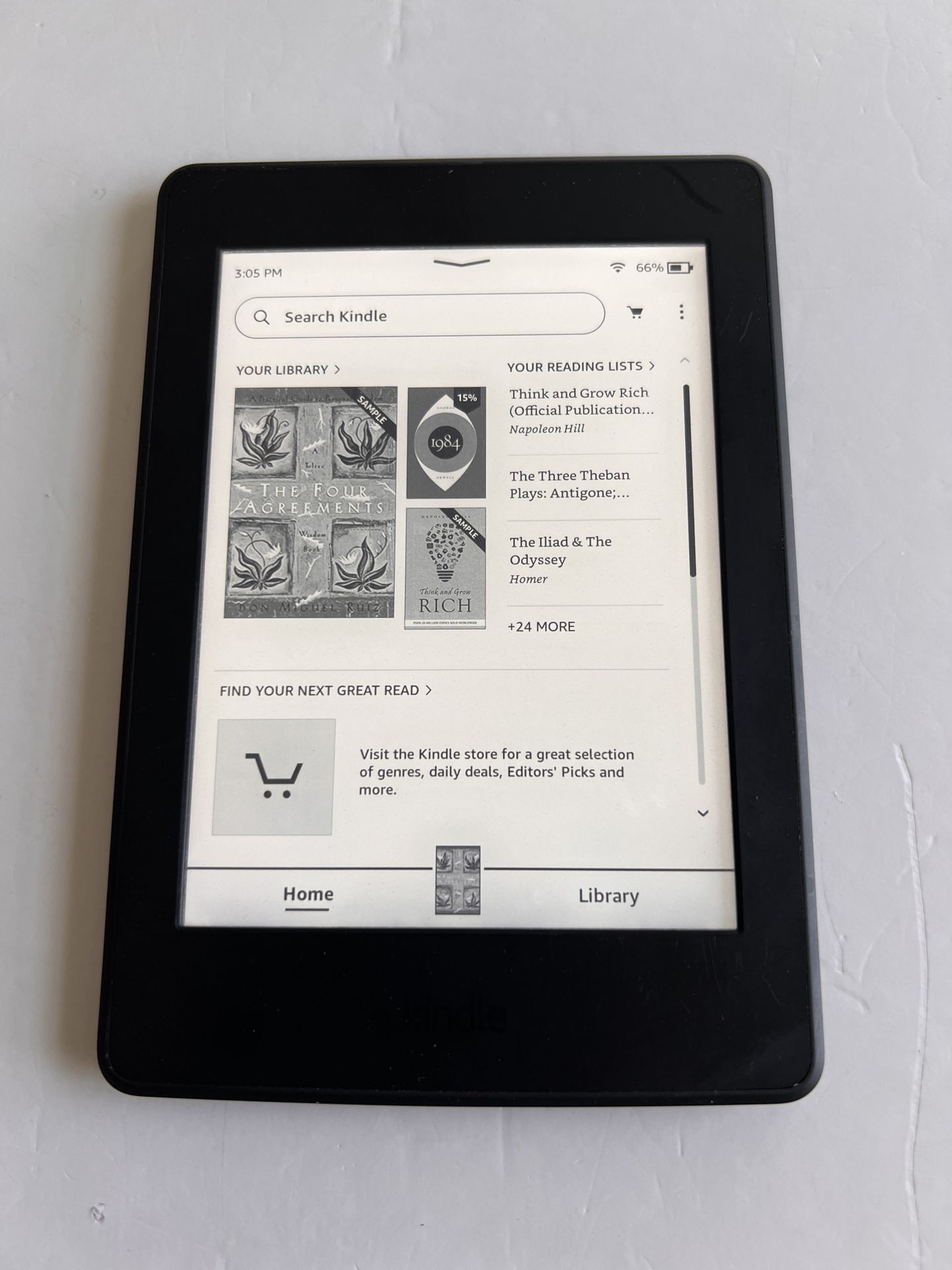 Amazon Kindle Paperwhite 7th Generation 4GB Wi-Fi 6in - $29