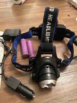 New 25000Lmns LED Waterproof Rechargeable Zoomable Headlamp Flashlight