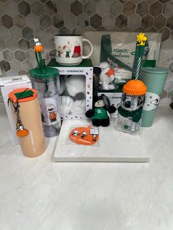 RARE Starbucks x Peanuts Snoopy Great Pumpkin 2026 9-Piece Collection + BONUS