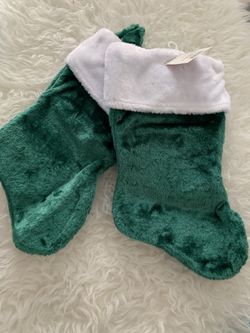 Stocking Green And White