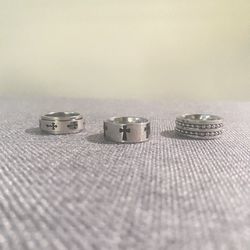 Stainless Steel Rings 3pc