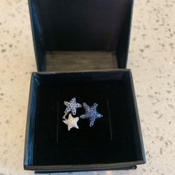 Sapphire & Diamond cocktail ring - by Shula - 14k gold band - certified appraisal