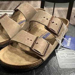 NIB BIRKENSTOCK Arizona TOBACCO Oiled Leather Woman Sz EU 37 / US 6-6.5 Narrow