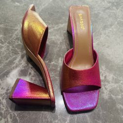 Pink Slip On Women’s Colorful Block Heels Bamboo SZ 11