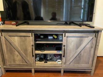 Rustic Farmhouse Wooden Entertainment Center / TV Stand