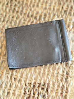 Frontier Club Money Clip In Black Leather