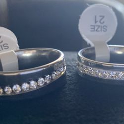 Men’s Cubic Zirconia Stainless Steel Bands 20$ Each