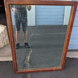 Large & Heavy Vintage Mirror