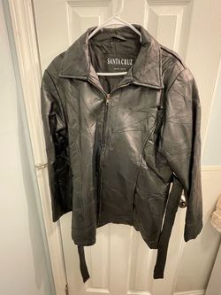 Santa Cruz Genuine Leather Belted Jacket