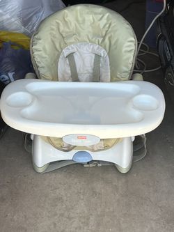 Fisher Price Space Saver High Chair With Cushion  And Tray
