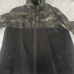 Men’s Hooded Fatigue Jacket-New Size M