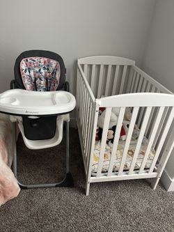 High Chair And Crib 