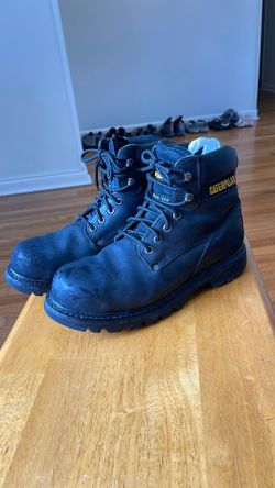 VERY GOOD CATERPILLAR STEEL TOE WATERPROOF WORK BOOTS size 10 men