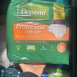 Depend Large Diapers Unisex