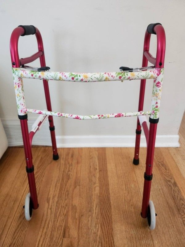 New PINK Walker With Modern Flower Design