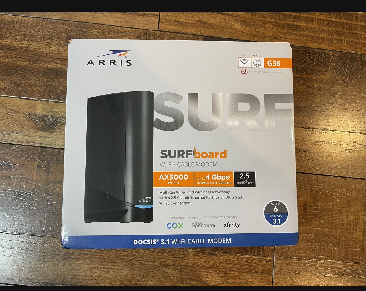 ARRIS - SURFboard G36 DOCSIS 3.1 Wi-Fi 6 Cable Modem - Black