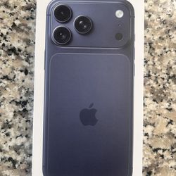 Blue iPhone 17 Pro Max – Brand New – $850 Deep blue finish looks amazing in person. Factory sealed, never used. USB-C cable included. $850.  🔷 iPhone
