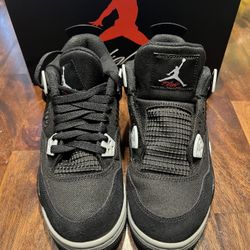 Jordan 4 Black Canvas!🔥(Size 6.5 Y)