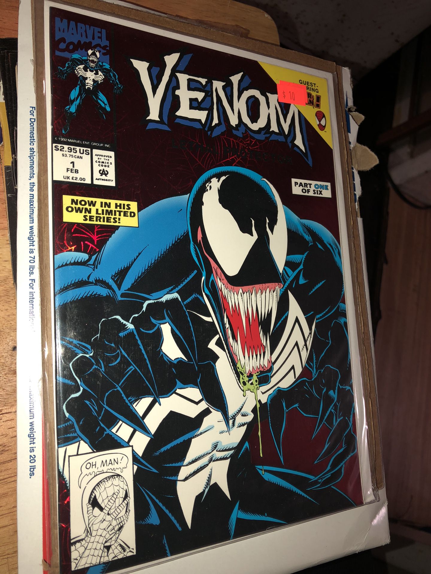 Venom #1 holographic foil cover