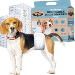 50 Pack Dog Diapers for Male Dogs