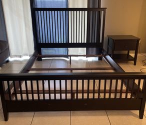 Queen Bed Frame And Night Stand