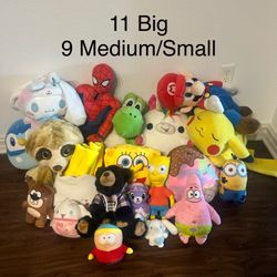 20 Plushies For Sale
