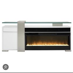 White Electric Fireplace From El Dorado