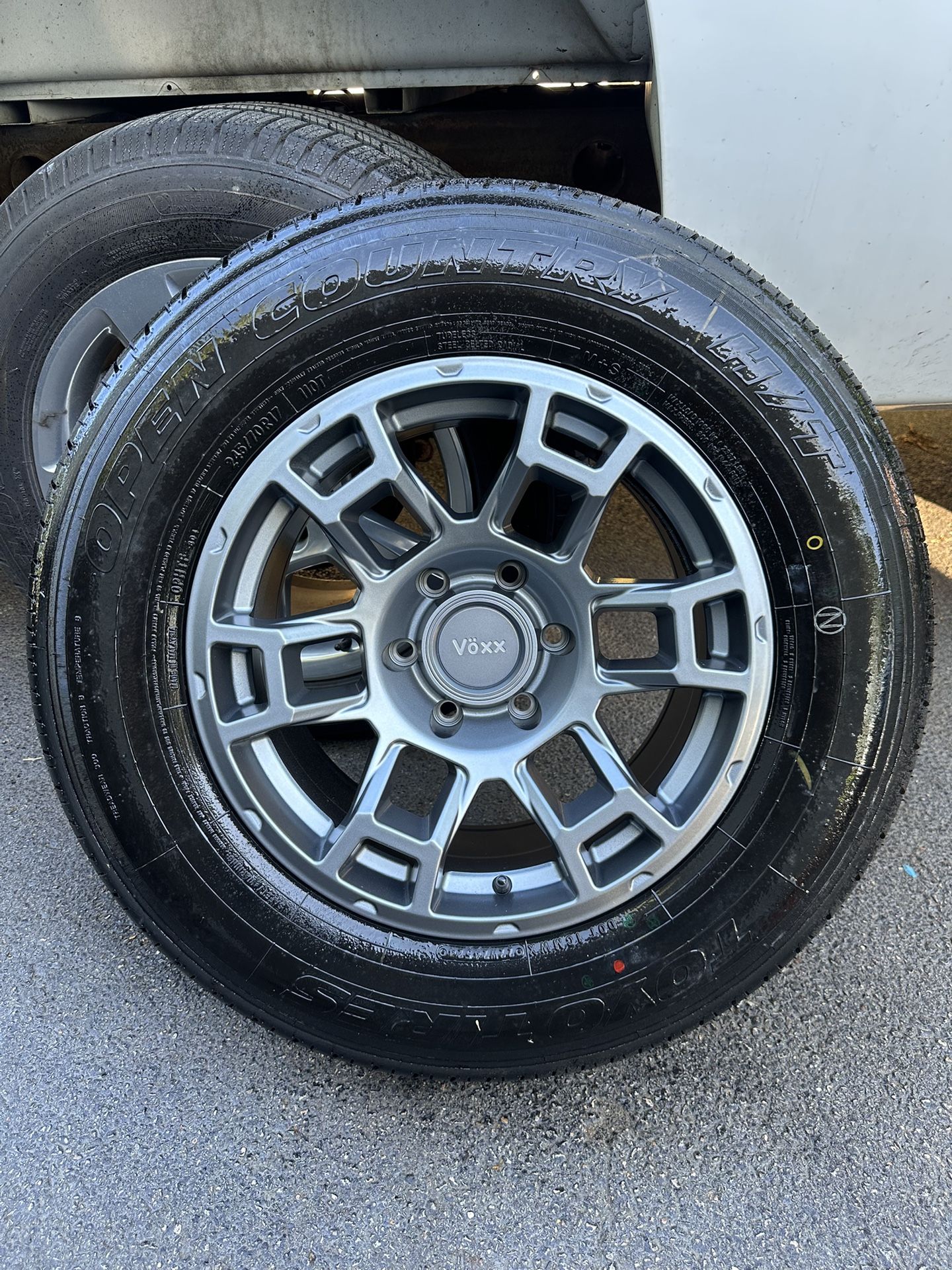 Brand new 17" voxx toyota tacoma wheels rims 6x139.7 6x5.5 and tires toyo open country 245/70R17
