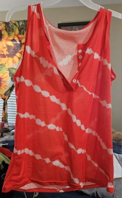 Red And White Tank Top