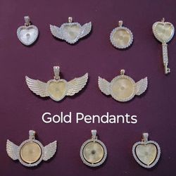 Gold Plated Memory Pendant 