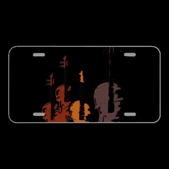 License Plate Novelty Car Front Quartet Rope Violin Viola Cello