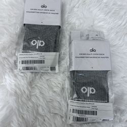 Dark Grey Alo Socks ($15 Each)