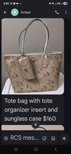 Coach Tote Bag With Tote Organizer Insert