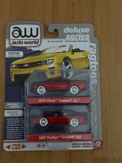 Auto World 2-Pack Ragtops ULTRA RED CHASE Camaro Firebird Vhtf Mint