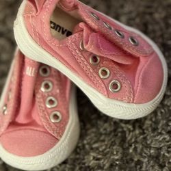 Pink baby Converse shoes