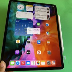 256GB Apple IPad Pro 12.9” 4th Generation (2020 Model/ Face ID/Liquid Retina ) WiFi + cellular (LTE/Unlocked) with Accessories(Apple pencil supported)