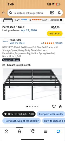 Full Size Bed Frame