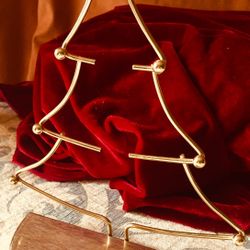 Brass Christmas Tree candle holder H9xW7xD3.5 inch Lbs 0.4 Excellent condition  Item#160 CHXT - Lbs 0.4