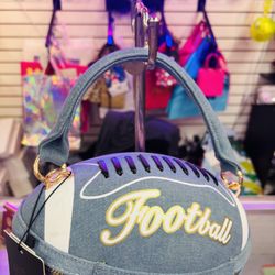 Blue Football Purse