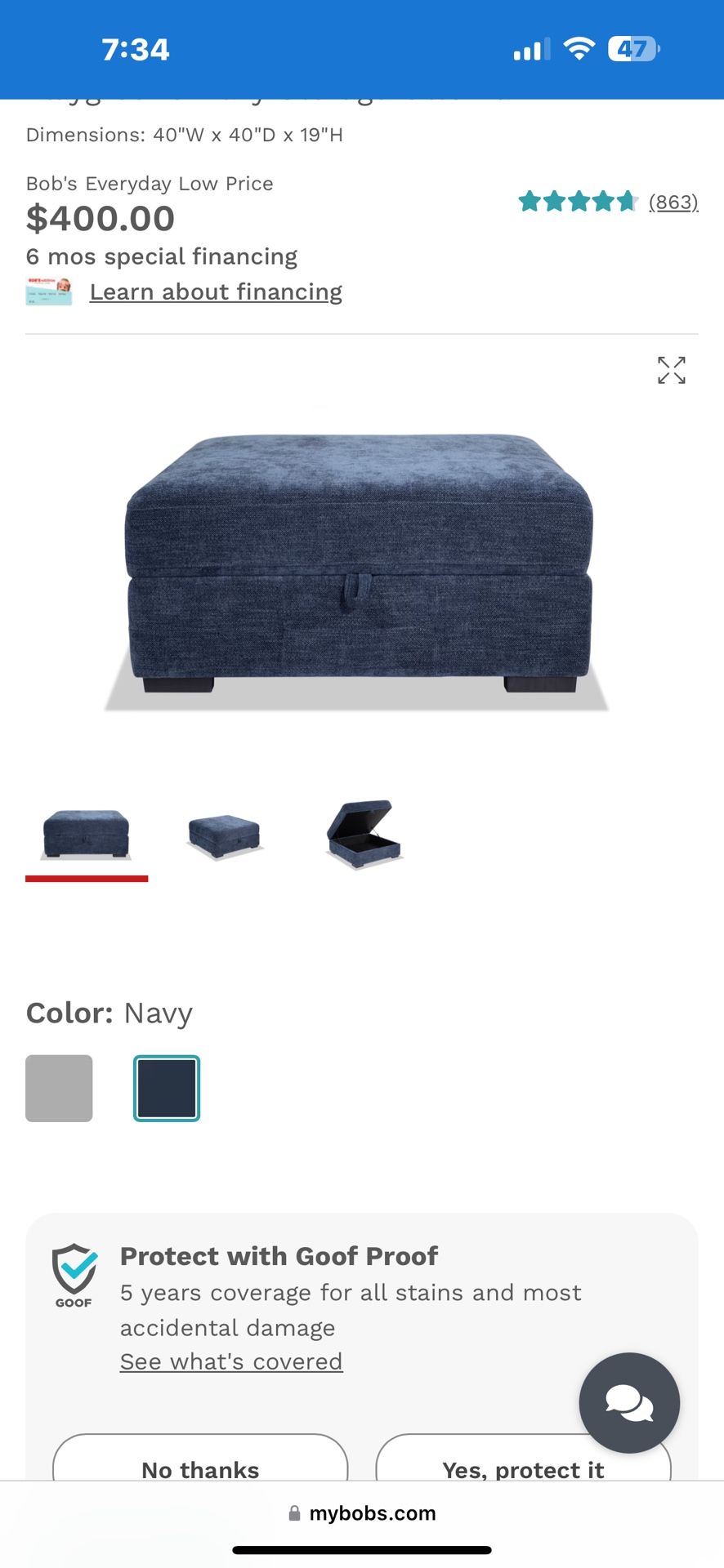 Sofa and Ottoman