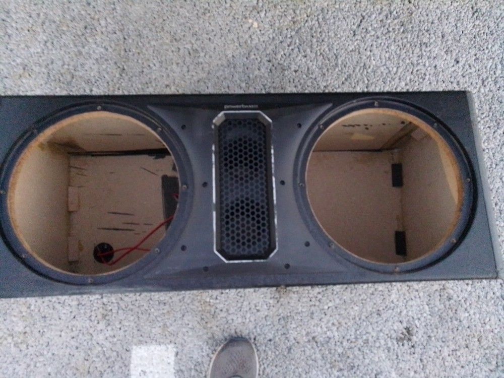 Power bass Ps Wb122 Dual 12" Speaker Box/Mount W/Pair Of 12" Power Bass Speakers