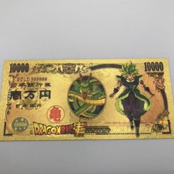 Super Broly (Dragon Ball Z) 24k Gold Foil Plated Banknote