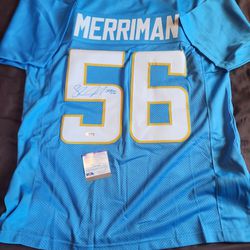 Shawne Merriman Signed San Diego Chargers Jersey 