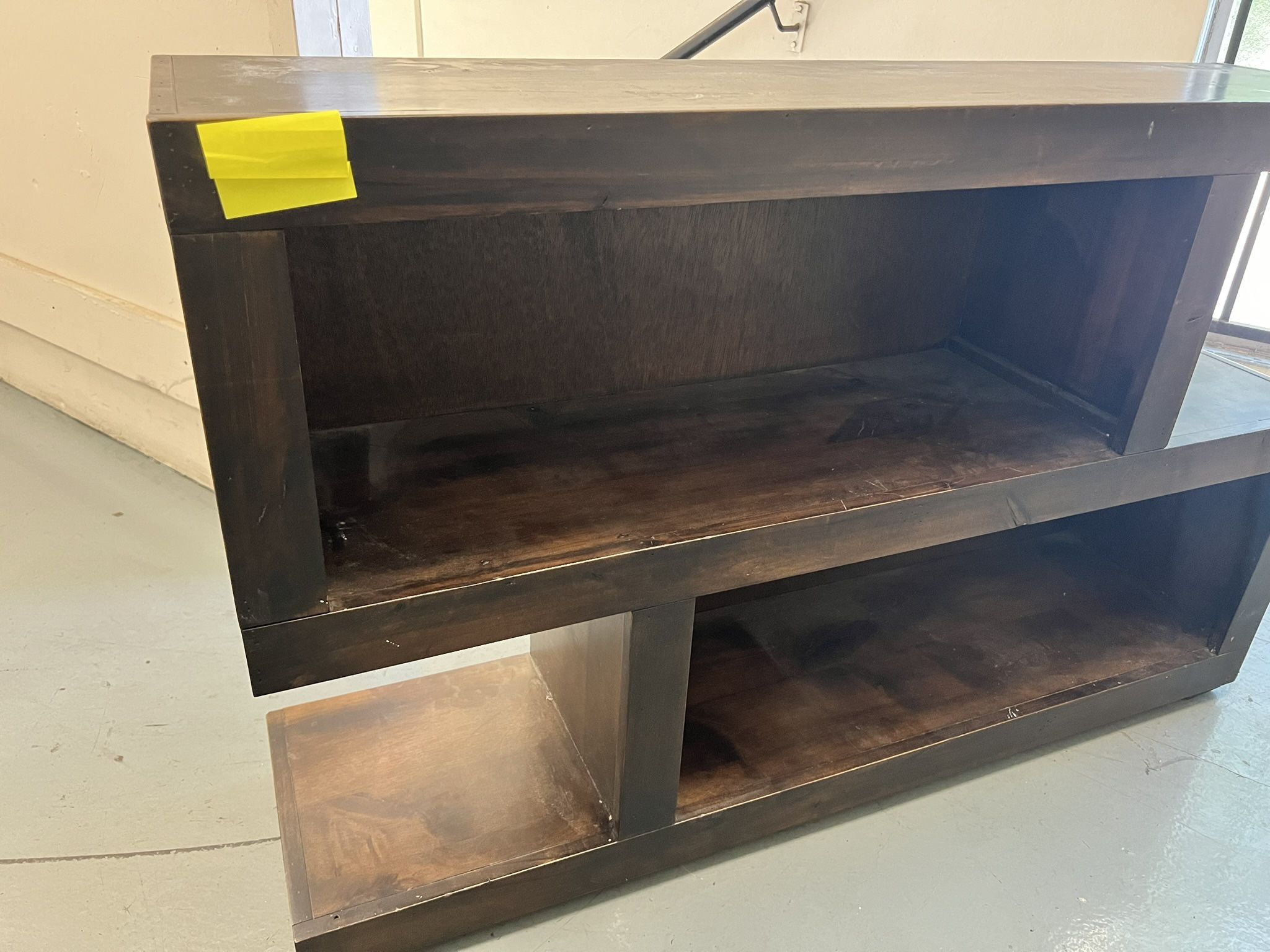 Wood Media Console / TV Stand – Solid Build – Great Storage